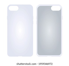 White phone case. vector illustration