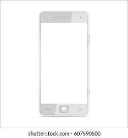 White phone communication technology device - vector