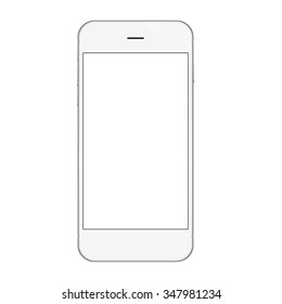 White phone isolated on white vector design