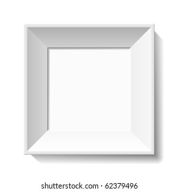 White Photo Frame. Vector.