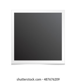 white photo frame vector illustration