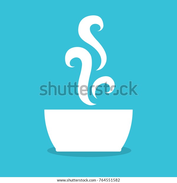 White Piala Steaming Hot Drink On Stock Vector Royalty Free 764551582