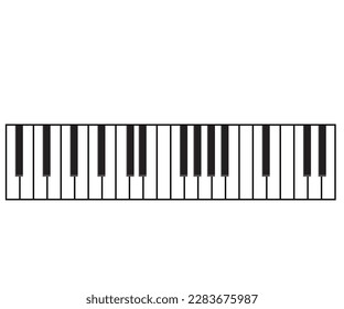 white piano keyboard vector graphic resource