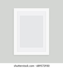 White picture frame design vector for  image or text Vector illustration EPS10
