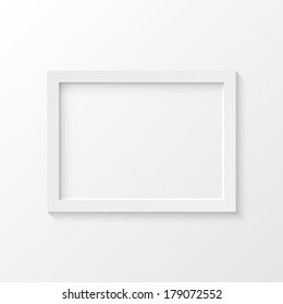 White picture frame vector illustration