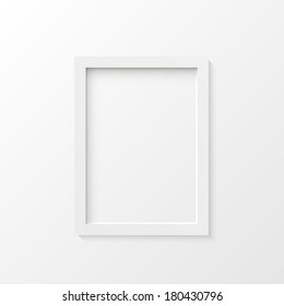 White picture frame vector illustration
