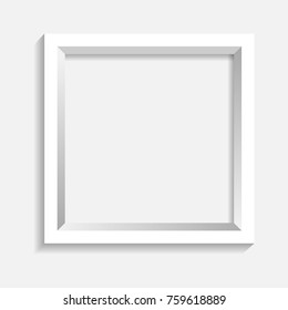 White picture frame vector illustration