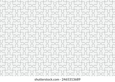 White pieces puzzle background seamless. vector Illustration