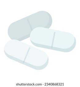 White pill icon cartoon vector. Cold patient. Medical flu