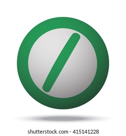 White Pill icon on green ball