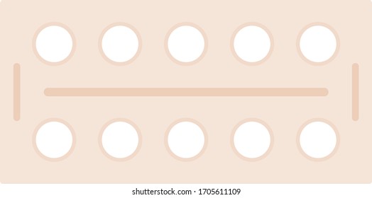 White pill packaging vector icon flat isolated