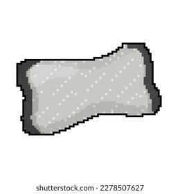 white pillow bed game pixel art retro vector. bit cash white pillow bed video arcade. old vintage illustration