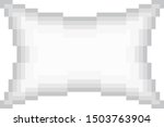 White Pillow. Blank Mock Up for Presentation of Surface Design and Logotypes. Vector Isolated Illustration