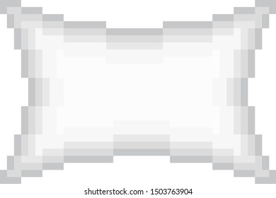 White Pillow. Blank Mock Up for Presentation of Surface Design and Logotypes. Vector Isolated Illustration