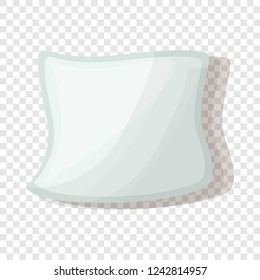 White pillow icon. Cartoon of white pillow vector icon for web design  