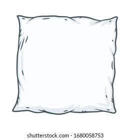 White pillow isolated on a white background
