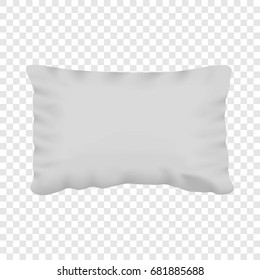 White pillow mockup. Realistic illustration of white pillow vector mockup for web