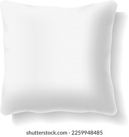 White pillow mockup. Realsitic soft fabric cushion