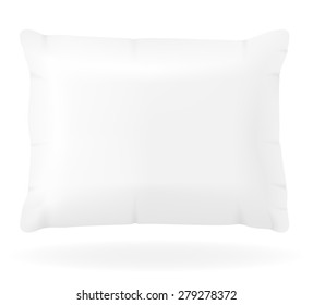white pillow to sleep vector illustration isolated on background