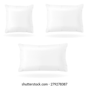 white pillow to sleep vector illustration isolated on background