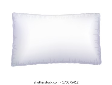White pillow. Vector illustration.