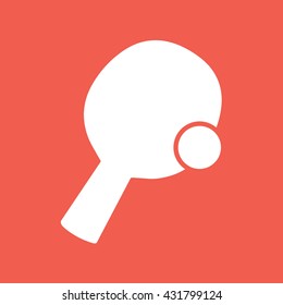 White ping pong icon vector