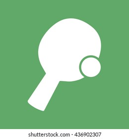 White ping pong icon vector