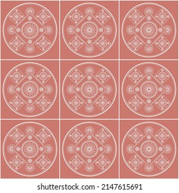 white and pink flowers repeated pattern design