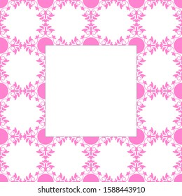 White Pink Frame Made Graphic Floral Stock Vector (Royalty Free ...