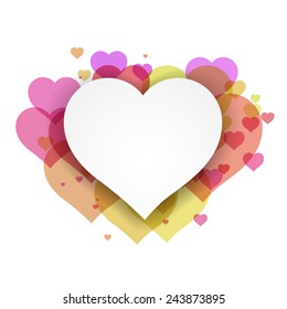 white pink hearts of valentine