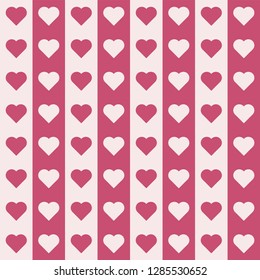 White Pink Love/Heart Pattern Seamless