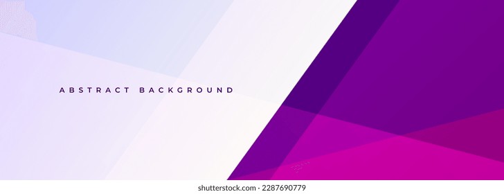 White and pink modern abstract wide banner with geometric shapes. Pink and white abstract background. Vector illustration