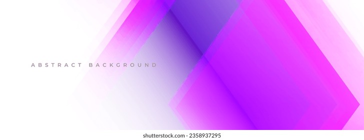 White and pink modern abstract wide banner with geometric shapes. Purple and white abstract background. Vector illustration