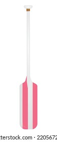 White and pink paddle. vector