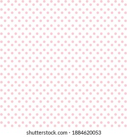 Patrón sin fisuras de Polka Dot blanco y rosa. En el caso de las setas, manteles, ropa, camisas, vestidos, papel, ropa de cama, mantas, edredones y otros productos textiles. Fondo vectorial.