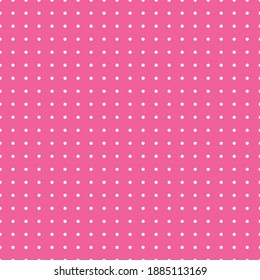 White and pink Polka Dot seamless pattern. Vector background.