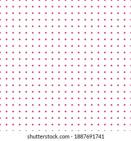 White and Pink Polka Dot seamless pattern. Vector background.