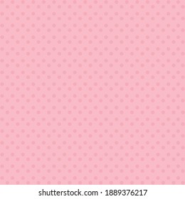 White and Pink Polka Dot seamless pattern. Vector background