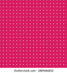 White and Pink Polka Dot seamless pattern. Vector background.