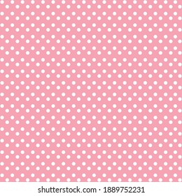 pink dress with white spots