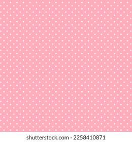 Fondo del vector de puntos de polka rosa blanco.