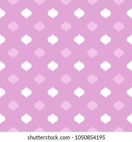 white and pink quatrefoil pattern, seamless texture background