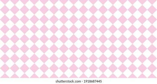 White and pink seamless repeat pattern background. Vector squares.Geometric pattern.