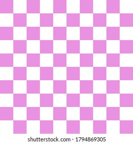 White and pink squares seamless pattern. Vector illustration.