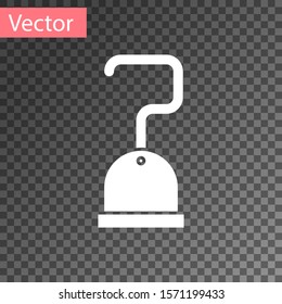 White Pirate hook icon isolated on transparent background.  Vector Illustration