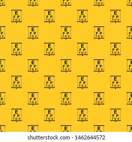 White placard with letters eyesight testing pattern seamless vector repeat geometric yellow for any design