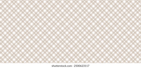 White plaid background with beige diagonal lines