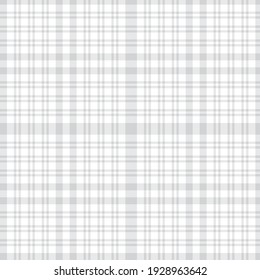 White Plaid, checkered, tartan seamless pattern suitable for fashion textiles and graphics