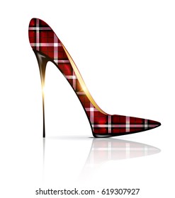 white and plaid shoe