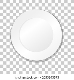 Placa plana blanca en la ilustración de fondo de la rejilla